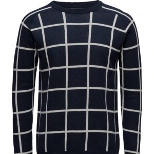 GANT Rugger R. Checked Cotton Crew pyöreäaukkoinen neule