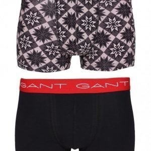 Gant 2-P Trunk Holiday Star Bokserit Musta