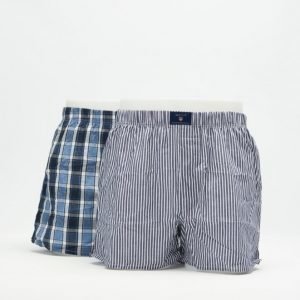 Gant 2-pack Boxer Shorts Gant Check 416 Nightfall Blue