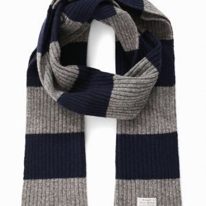 Gant Barstripe Scarf Kaulahuivi Dark Grey Melange