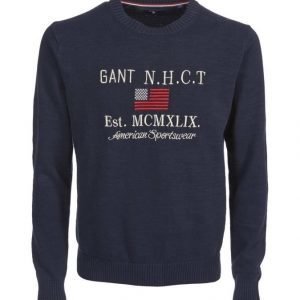 Gant Flag Cotton Crew Neule