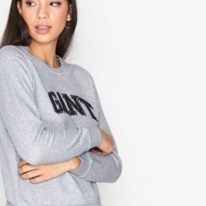 Gant Gold Chenille C-Neck Sweat Svetari Grey Melange