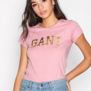 Gant Logo C-Neck Ss T-Shirt T-Paita Apricot