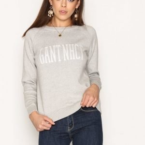 Gant Nhct College Crew Neulepusero Light Grey Melange