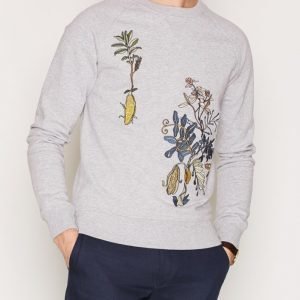 Gant Rugger R1. The Embroidered Crew Pusero Grey Melange