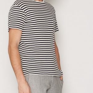 Gant Rugger R1. The Organic Waffle Stripe Tee T-paita Creme