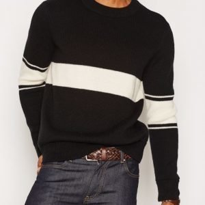 Gant Rugger R2 Varsity Wool Knit Pusero Black