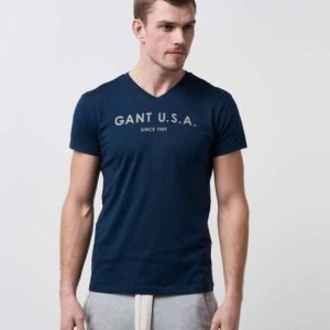 Gant Seasonal V-neck T-shirt GANT USA 405 Navy