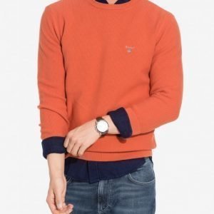 Gant Texture Cotton Crew Pusero Burnt Ochre