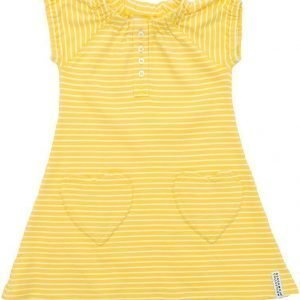 Geggamoja Mekko Raidallinen Yellow/White Pink