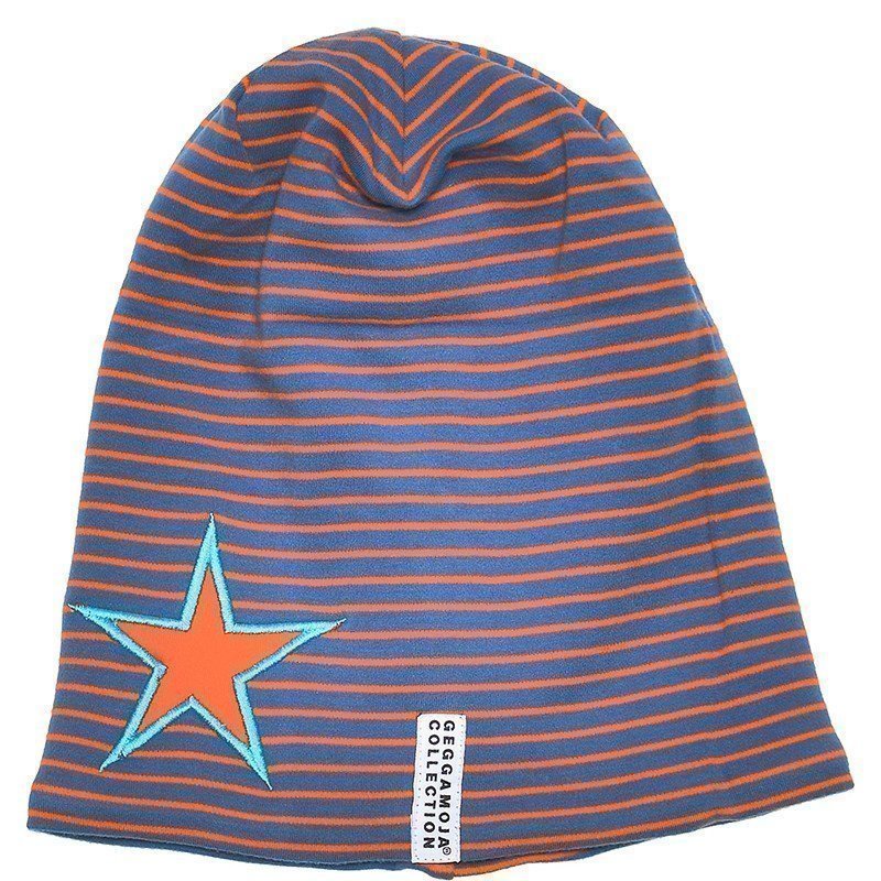 Geggamoja Pipo Star Cap Fleece Deep Blue/Orange AW14 Navy