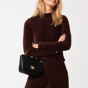 Gina Tricot Agnes Corduroy Turtleneck Poolopusero Shavedchocolate