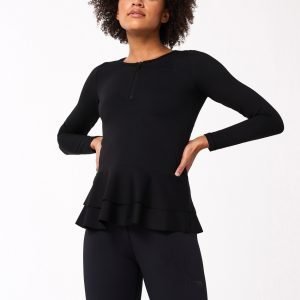 Gina Tricot Aimn Frilled Long Sleeve Top Toppi Black