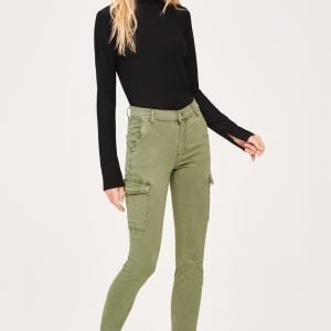 Gina Tricot Alva Cargo Jeans Farkut Safari Green