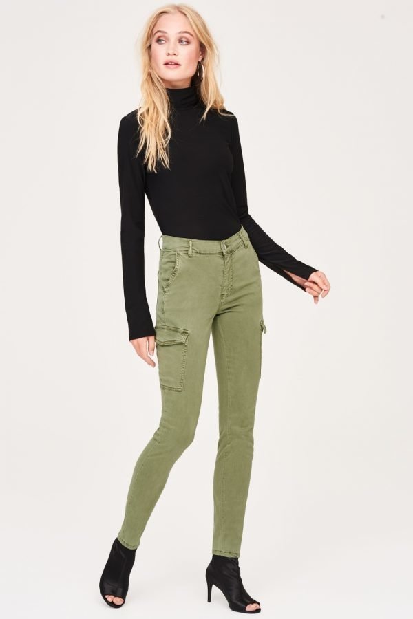 Gina Tricot Alva Cargo Jeans Farkut Safari Green