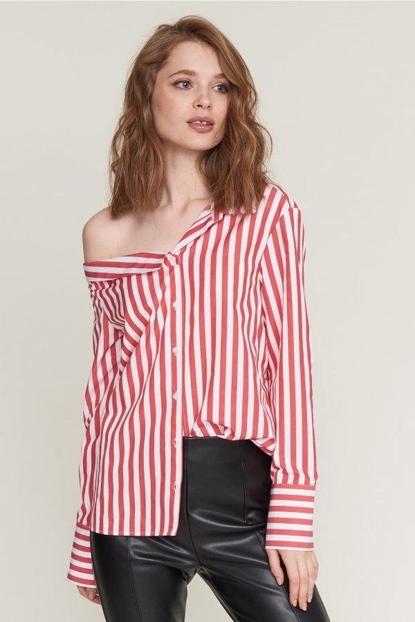 Gina Tricot Becky Paitapusero Red Stripe