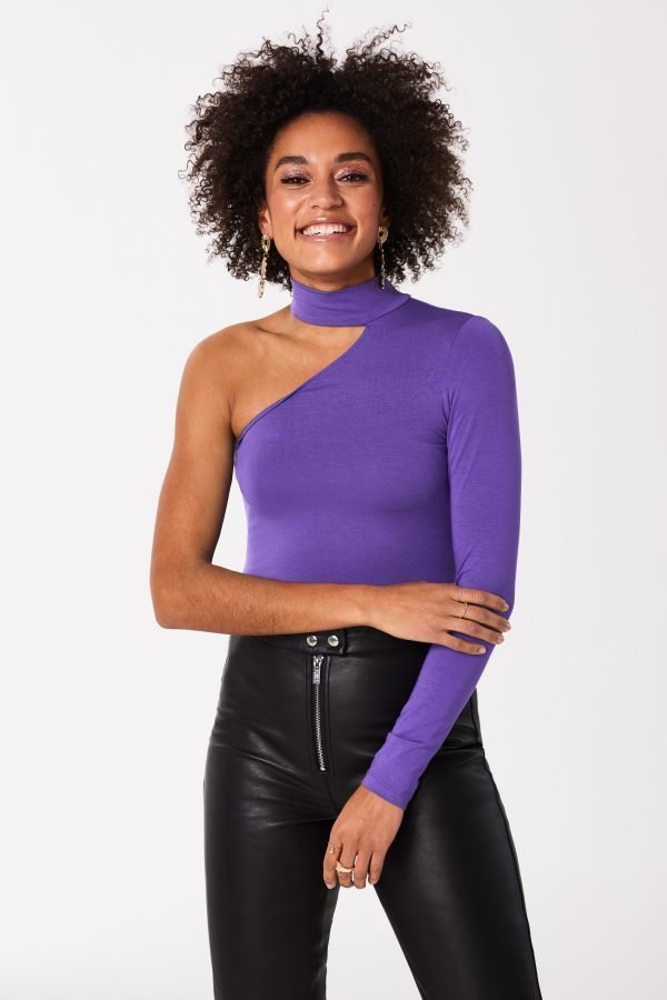 Gina Tricot Bonnie One Shoulder Top Toppi Ultra Violet