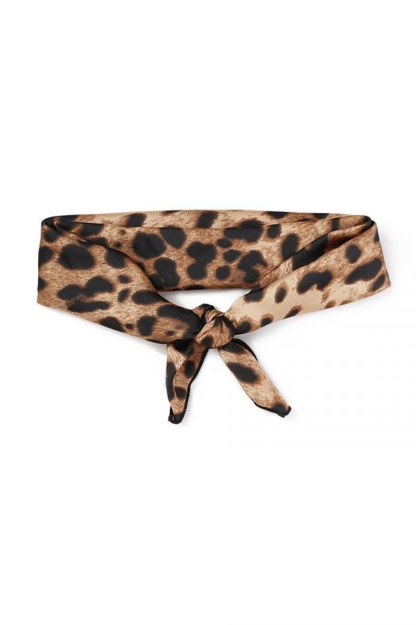 Gina Tricot Brown Leopard Head Scarf Huivi Brown Multi