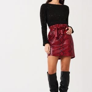 Gina Tricot Cina Paperbag Skirt Hame Snakeprint Aop