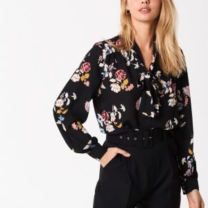 Gina Tricot Dolores Tie Neck Blouse Pusero Blossom Branch