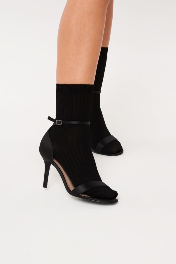 Gina Tricot Erin Rib Socks Sukat Black