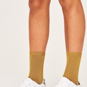 Gina Tricot Erin Rib Socks Sukat Golden Oak