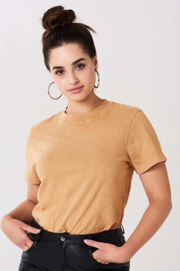 Gina Tricot Erin Tee T-Paita Camel Beige