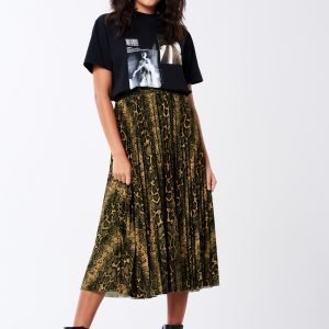 Gina Tricot Eva Pleated Skirt Hame Snakeprint Aop