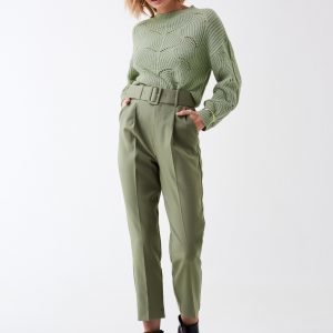 Gina Tricot Fanny Knitted Sweater Neulepusero Desert Sage