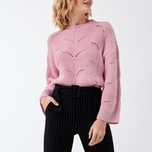 Gina Tricot Fanny Knitted Sweater Neulepusero Prime Pink