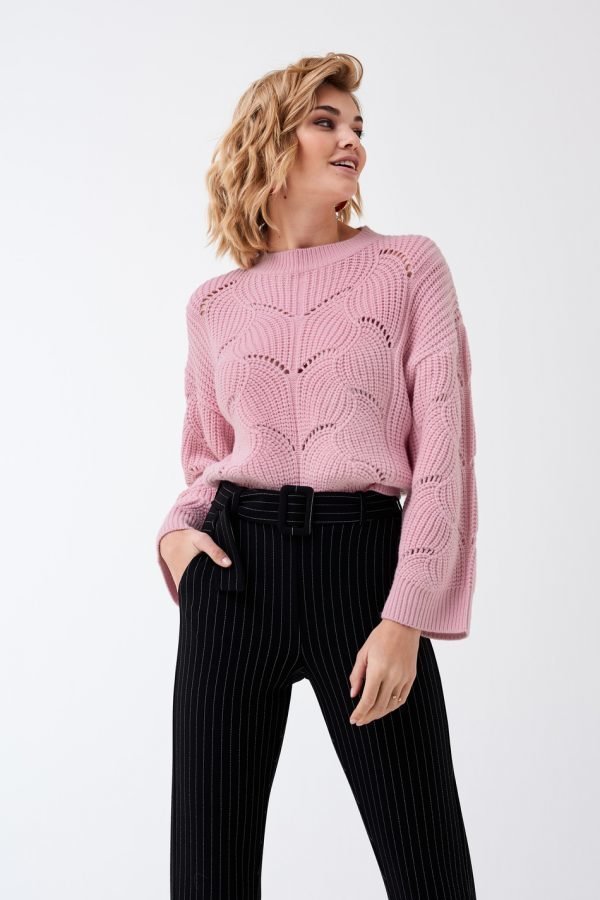 Gina Tricot Fanny Knitted Sweater Neulepusero Prime Pink