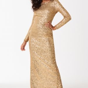 Gina Tricot Frida Sequins Maxi Dress Mekko Gold