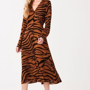 Gina Tricot Hannis Button Down Dress Mekko Tiger / Aop