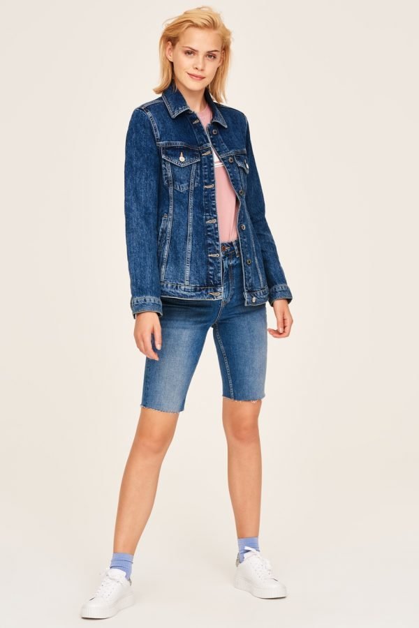 Gina Tricot Helen Denim Jacket Takki Dk Blue