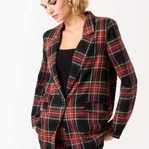 Gina Tricot Hilma Checked Blazer Jakku Red Check