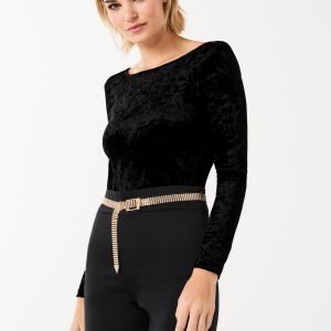 Gina Tricot Ingrid Velvet Body Black