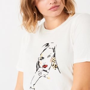 Gina Tricot Ivory Tee T-Paita Offwhite / Girls