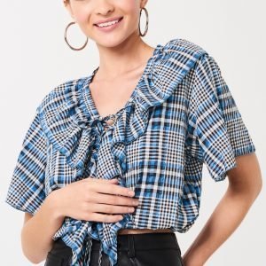 Gina Tricot Janessa Pusero Blue Check