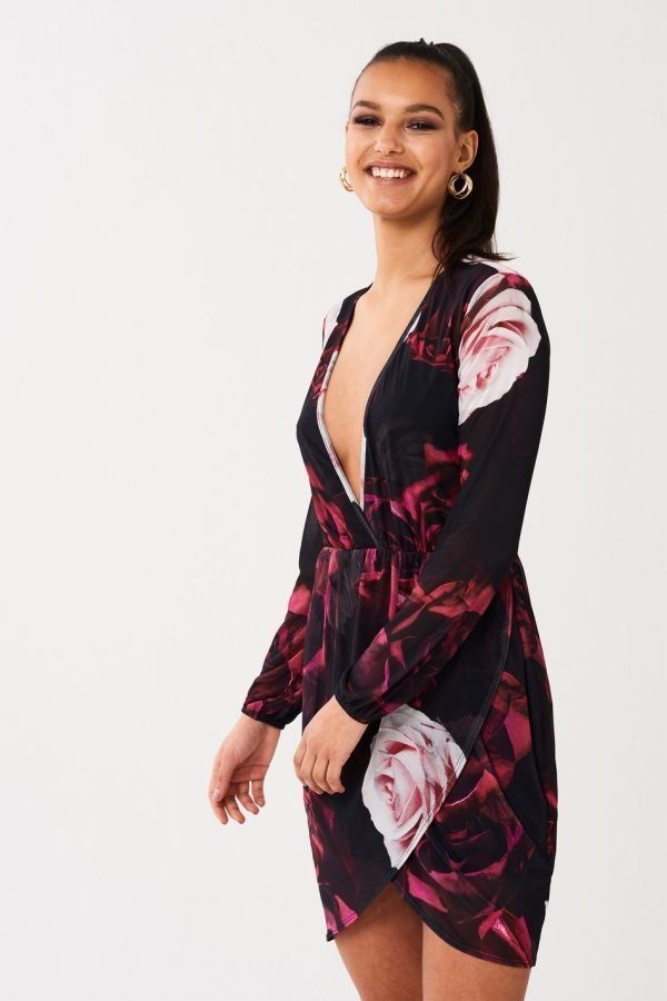 Gina Tricot Jessie Mesh Dress Mekko Floral Aop