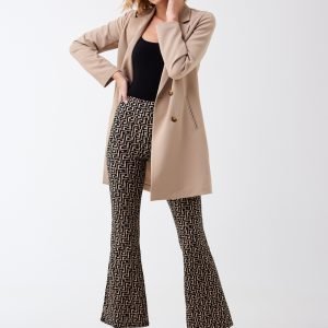 Gina Tricot Jillis Flare Trousers Housut Geo Aop