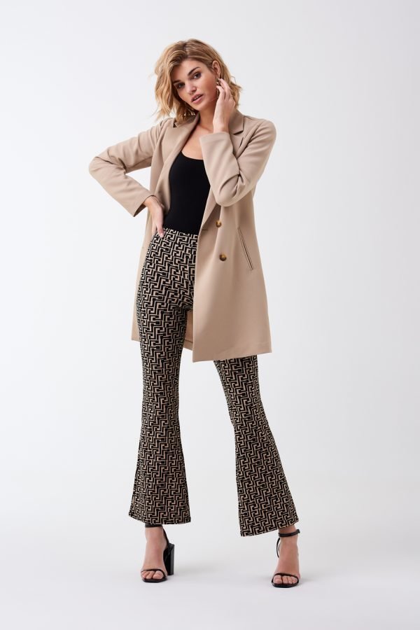 Gina Tricot Jillis Flare Trousers Housut Geo Aop