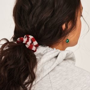 Gina Tricot Juno Scrunchie Hiuslenkki Silver / Red