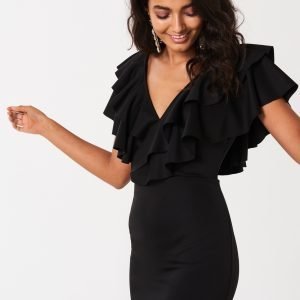 Gina Tricot Kendall Frill Dress Mekko Black