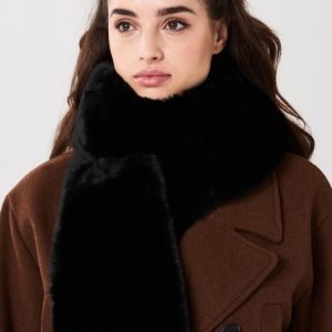 Gina Tricot Klara Fur Collar Turkiskaulus Black