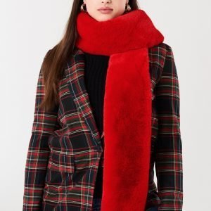 Gina Tricot Klara Fur Collar Turkiskaulus Red