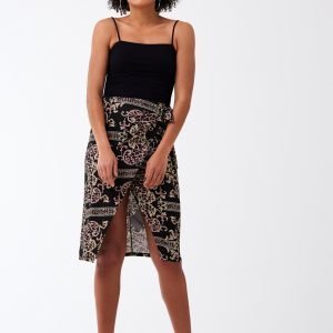 Gina Tricot Knot Wrap Skirt Hame Pink Chain