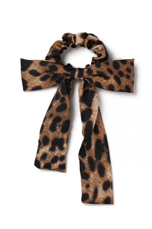Gina Tricot Leopard Print Bow Drop Hairband Hiuspanta Brown Multi