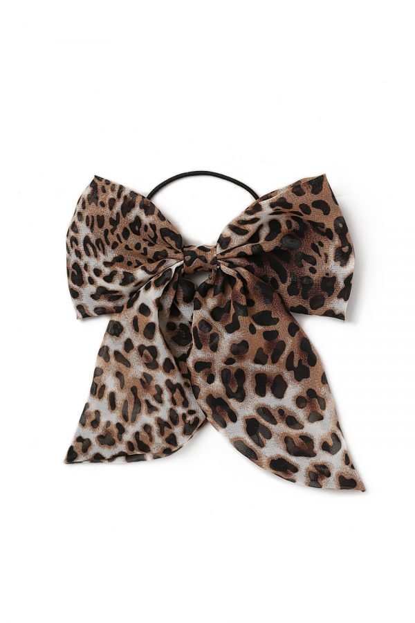 Gina Tricot Leopard Print Bow Hairband Hiuspanta Brown Multi