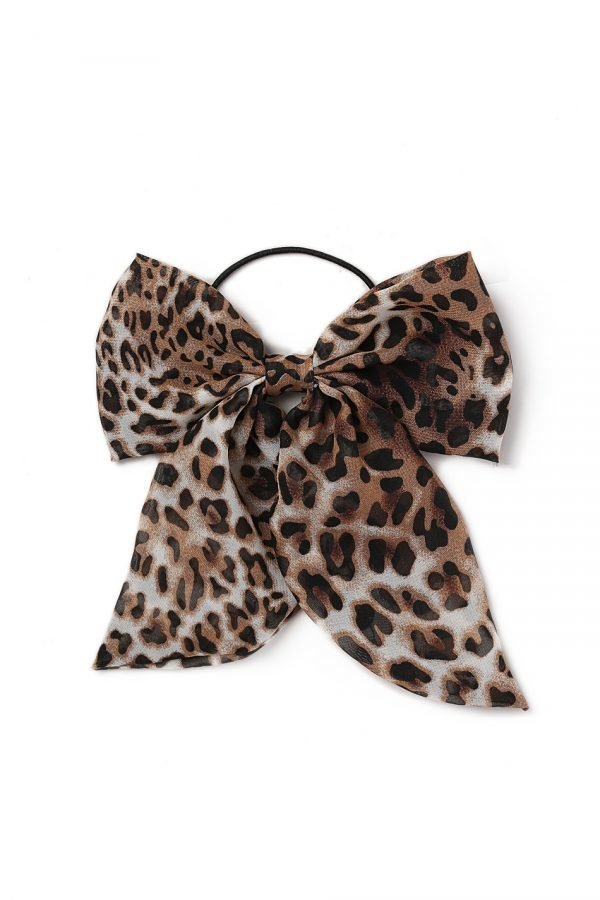 Gina Tricot Leopard Print Bow Hairband Hiuspanta Brown Multi
