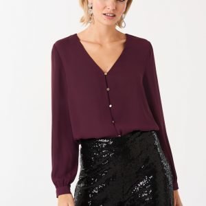 Gina Tricot Lovis Button Down Blouse Pusero Port Royal